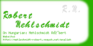 robert mehlschmidt business card